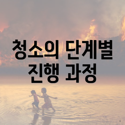 청소의 단계별 진행 과정