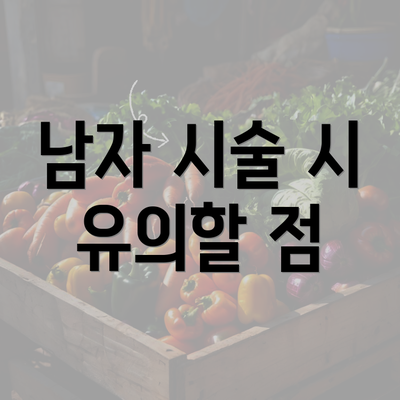 남자 시술 시 유의할 점