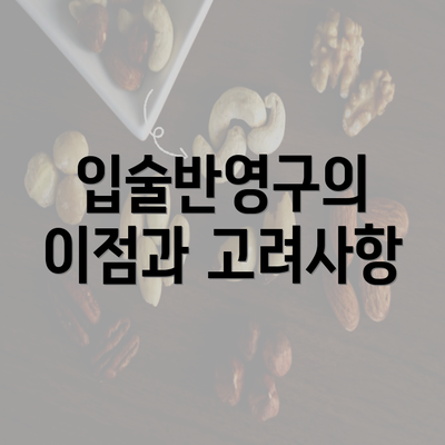 입술반영구의 이점과 고려사항