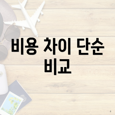 비용 차이 단순 비교