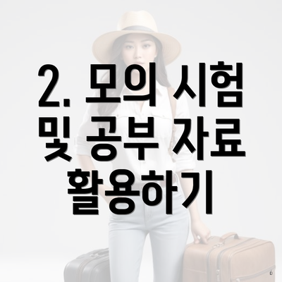 2. 모의 시험 및 공부 자료 활용하기