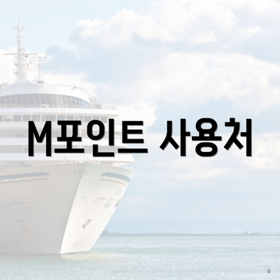 M포인트 사용처