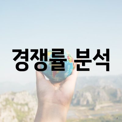 경쟁률 분석