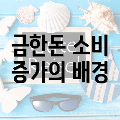 금한돈 소비 증가의 배경