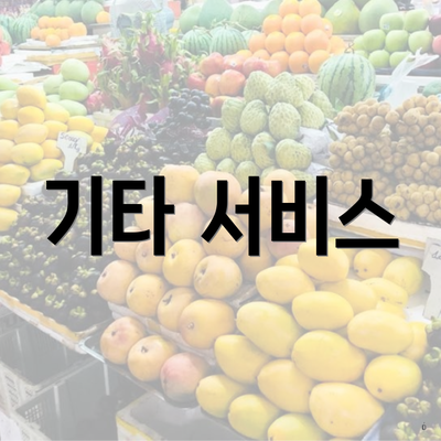 기타 서비스