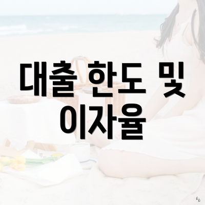 대출 한도 및 이자율