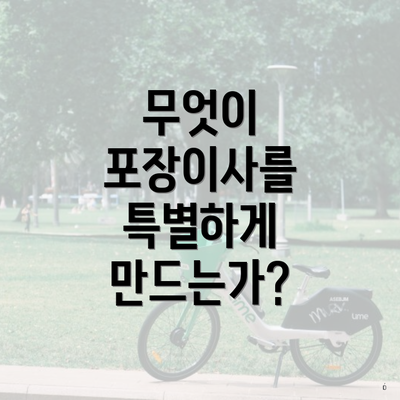 무엇이 포장이사를 특별하게 만드는가?