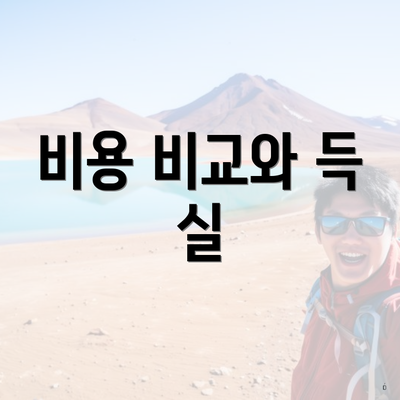 비용 비교와 득 실