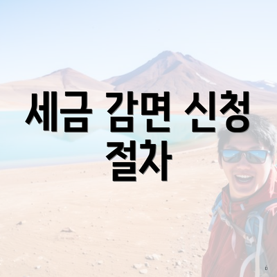 세금 감면 신청 절차