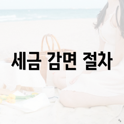 세금 감면 절차