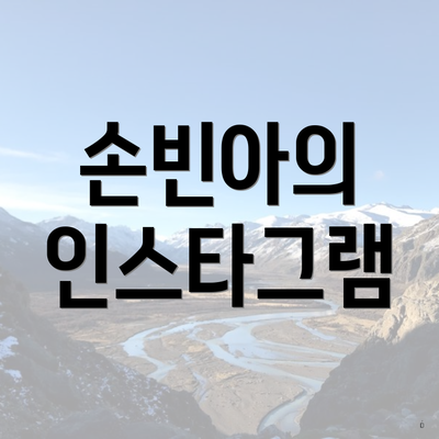 손빈아의 인스타그램