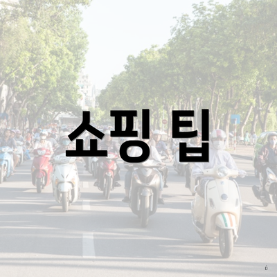 쇼핑 팁