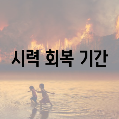 시력 회복 기간