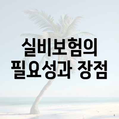 실비보험의 필요성과 장점