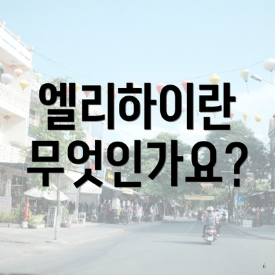 엘리하이란 무엇인가요?