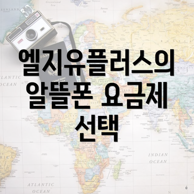 엘지유플러스의 알뜰폰 요금제 선택