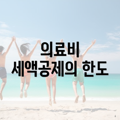 의료비 세액공제의 한도