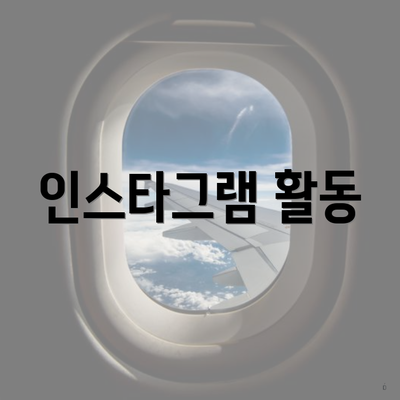 인스타그램 활동