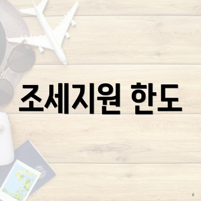 조세지원 한도