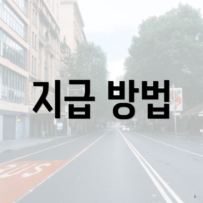 지급 방법