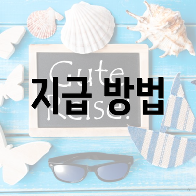 지급 방법