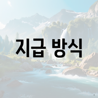 지급 방식