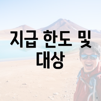 지급 한도 및 대상