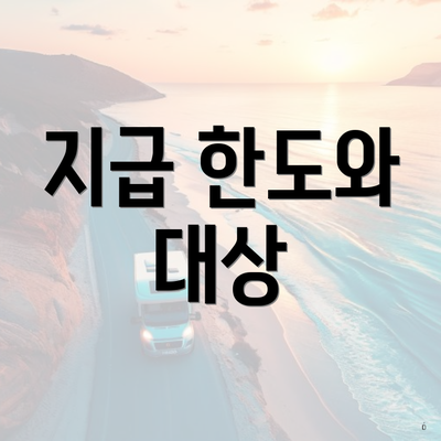 지급 한도와 대상