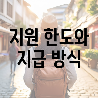 지원 한도와 지급 방식