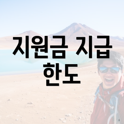 지원금 지급 한도