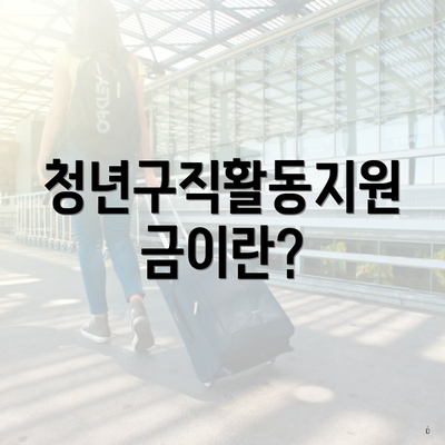 청년구직활동지원금이란?