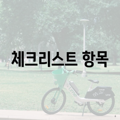 체크리스트 항목