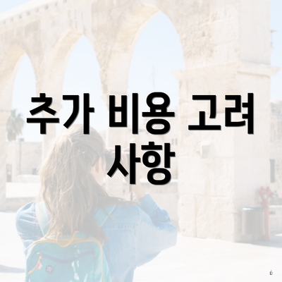 추가 비용 고려 사항