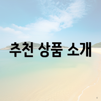 추천 상품 소개