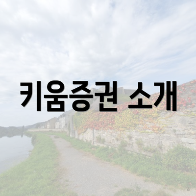 키움증권 소개