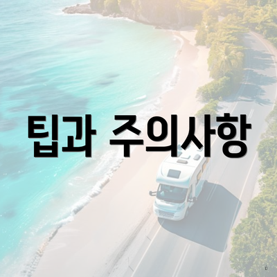 팁과 주의사항