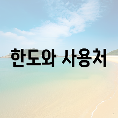 한도와 사용처