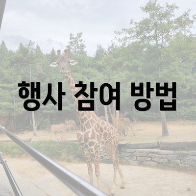 행사 참여 방법