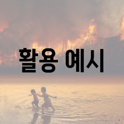 활용 예시