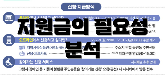 지원금의 필요성 분석