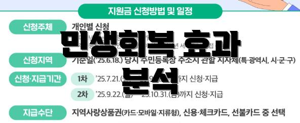 민생회복 효과 분석