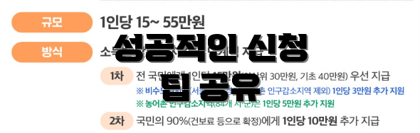 성공적인 신청 팁 공유