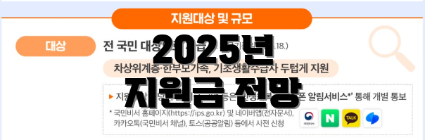 2025년 지원금 전망