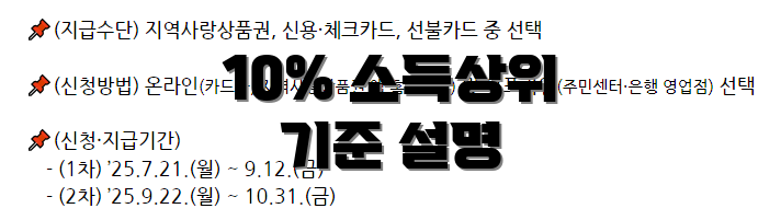10% 소득상위 기준 설명