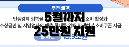 5월까지 25만원 지원
