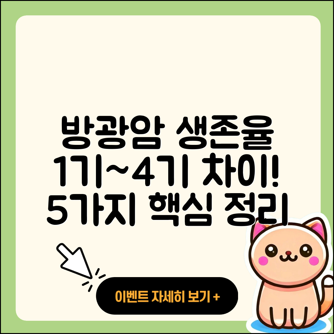 방광암 생존율 1기 2기 3기 4기 차이점 5가지
