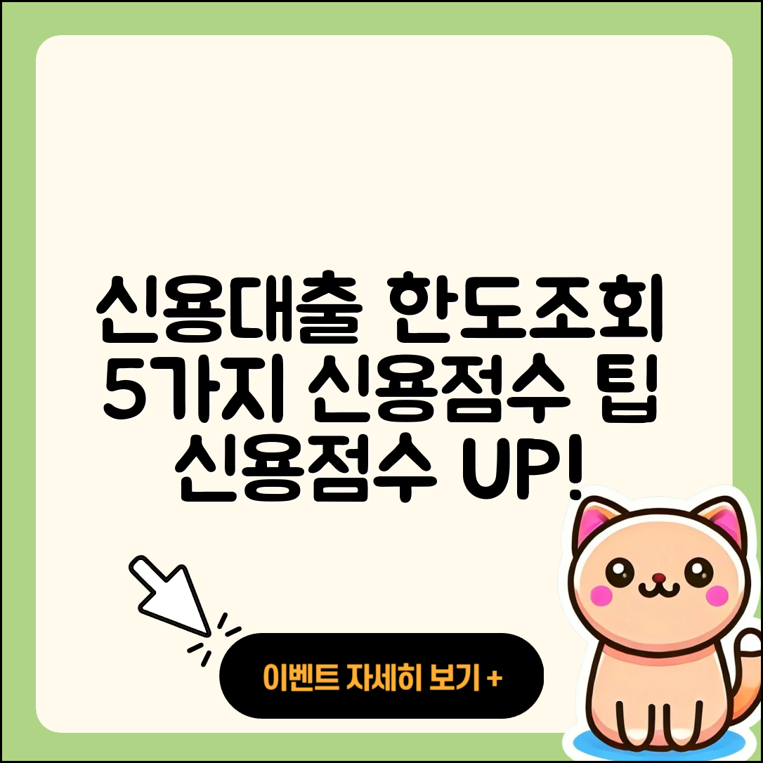 신용대출 한도조회로 알아보는 5가지 신용점수 팁