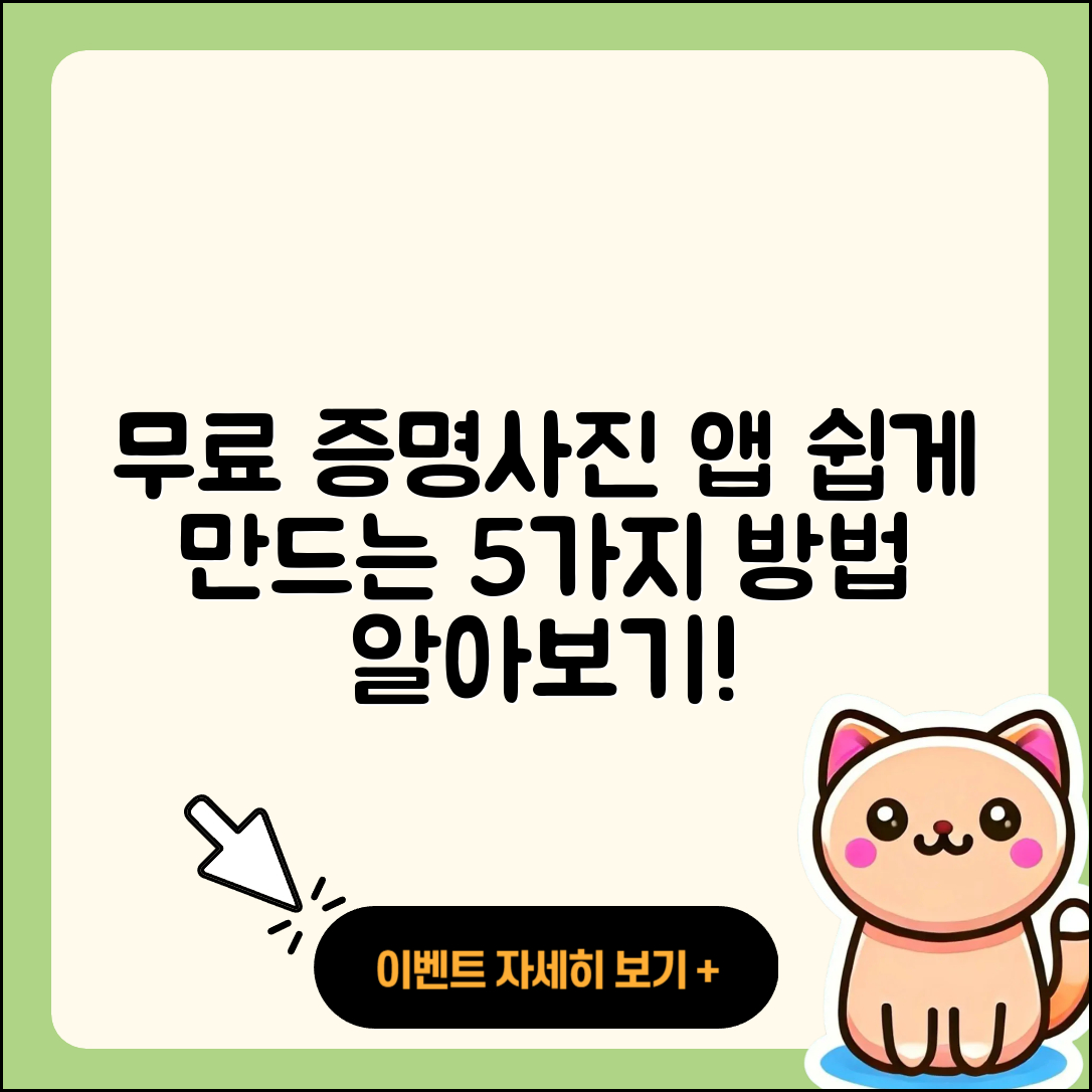 증명사진 무료어플로 쉽게 만드는 5가지 방법