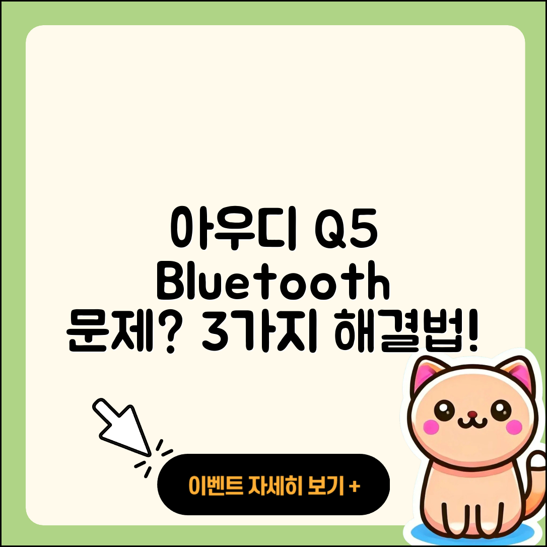 아우디 Q5 블루투스 문제 해결 3가지 팁