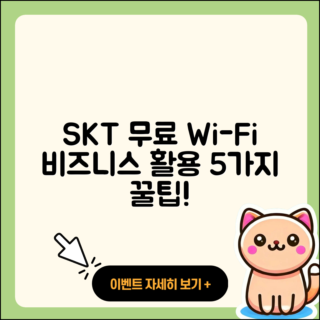 SKT 무료 와이파이 비즈니스 활용 5가지 팁